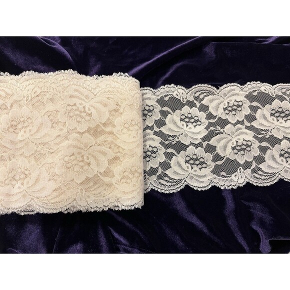 Unbranded Other - 5-3/8 Inch Lace Off White Trim Sewing Upholstery Crafts 9 yards Cottage